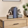 Danya B Horses on Books Polyresin Antique Patina Finish Bookend Set of 2 - 3 of 4