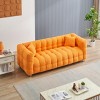 VYNXARIA Pink Teddy Fleece Sofa - 80 Inch, Perfect for Living Room or Bedroom, Complete with Two Throw Pillows and Sturdy Hardware Foot Support - 4 of 4
