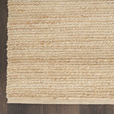 Natural Jute Bleached Rectangular 2 ft x 3 ft Area Rug