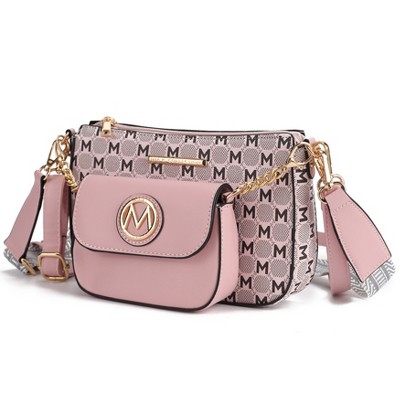 MKF Collection Ciri Crossbody Women's Double Bag Versatile, Monogram Design by Mia K