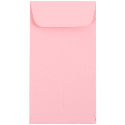 JAM Paper #7 Coin Business Envelopes 3.5 x 6.5 Baby Pink 1526773