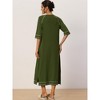 cheibear Women's Front Zipper with Pockets Maternity Long Sleep Robes - 4 of 4