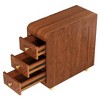 Resenkos Sofa Side End Table, End Table, Couch Table,3-Drawer End Table, Small Classic Sofa Side table Bedside Table,Brown - 3 of 4