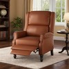 MAYEERTY Whiskey Brown Faux Leather Pushback Recliner Chair, Ergonomic Design for Living Room, Bedroom & RV - 3 of 4