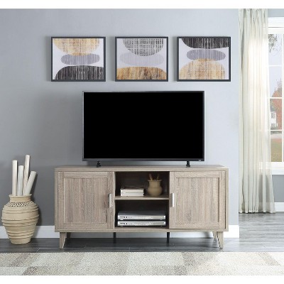 CAVINAS 60 Inch TV Stand with 2 Storage Cabinets Modern Entertainment Center Media Console for Living Room