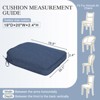 Aoodor Outdoor Dining Chair Cushions Set of 2, Waterproof Patio Furniture Seat Cushions, Outdoor Chair Pads with Ties - 3 of 4