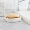 Evideco French Home Goods Elegant Dolomite Soap Dish with Bamboo Tray – Stylish Bathroom Accessory, Versatile Use in Kitchen & Bathroom - 2 of 4