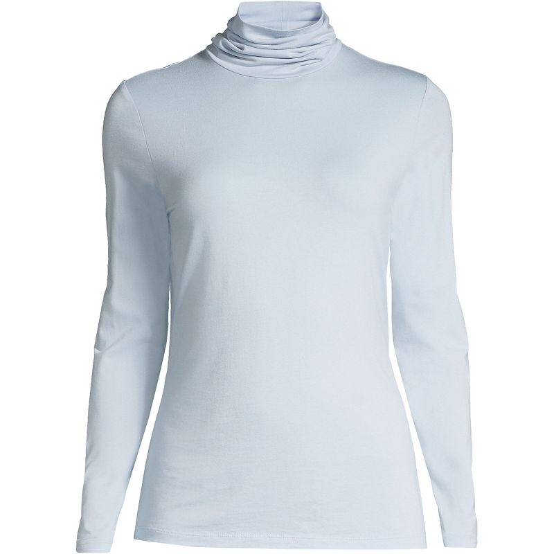 Lands' End Women's Lightweight Jersey Fitted Turtleneck, 3 of 6
