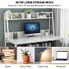 PAGED Stylish Gaming Desk with USB-A Ports, Home Office Desk with Wooden Legs, Computer Desk for Living Room - 3 of 4