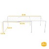 YBM HOME White Wire Cabinet Helper Shelf Organizer and Storage Rack Helper for Kitchen, Expandable Kitchen Counter and Cabinet Shelf - 3 of 3