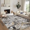 Machine Washable Runner Rug – Non-Slip Low Pile Foldable Soft Modern Abstract Carpet for Entryway Bathroom Laundry Room. - 2 of 4