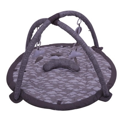 Bacati - Baby Activity Gyms & Playmats (Clouds in the City White/Grey)