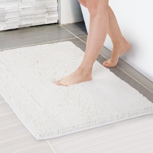 Deconovo Plush Chenille Bath Rug Non-Slip, Washable Comfort Mat - 1 of 4