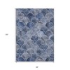 Denim Blue And Gray Abstract Washable Indoor Outdoor Area Rug - 3 of 4