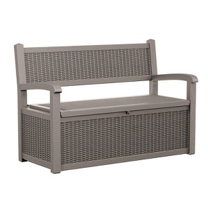 Gulches Outdoor Storage Bench (51.06”L×24.17”W×35.24”H) 70 Gallon Hidden Storage, Weather-Resistant Resin Rattan-Look - 1 of 4