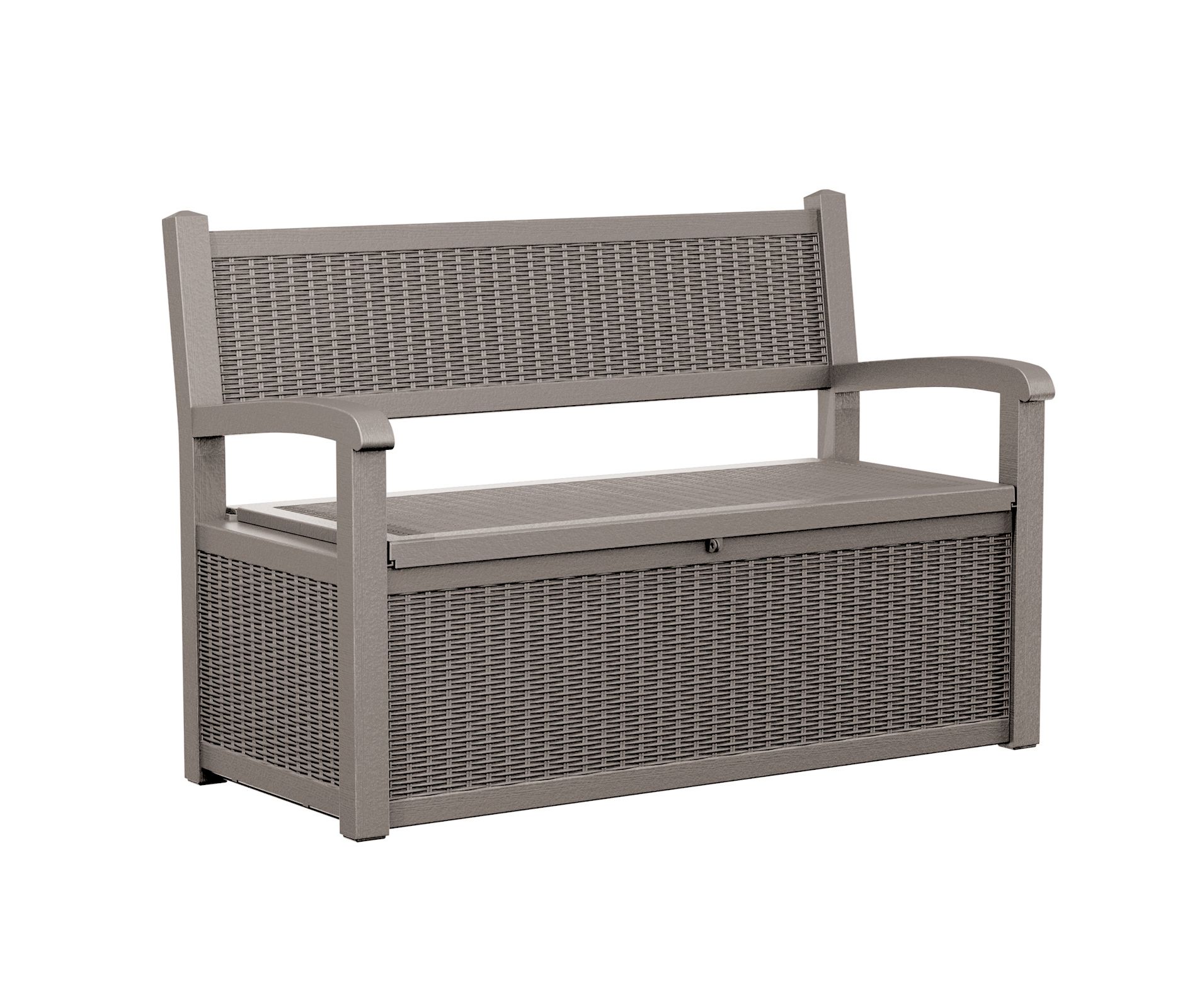 Gulches Outdoor Storage Bench (51.06”L×24.17”W×35.24”H) 70 Gallon Hidden Storage, Weather-Resistant Resin Rattan-Look