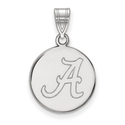 Black Bow Jewelry 14k White Gold Alabama Crimson Tide NCAA Medium Pendant