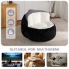 TUYOHW Multicolor Faux Fur Bean Bag Chair,Oversized Lounger with Carry Handle & No Assembly,High-Resilience Shredded Foam - 4 of 4