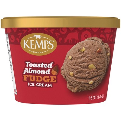 Kemps Old Fashioned Toasted Almond Fudge Ice Cream - 48oz