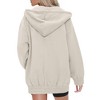 Zipper Hoodies for Women Oversized Fall Fashion 2025 Casual Winter Jackets Trendy Hooded Zip up Sweatshirt Clothes - 3 of 4