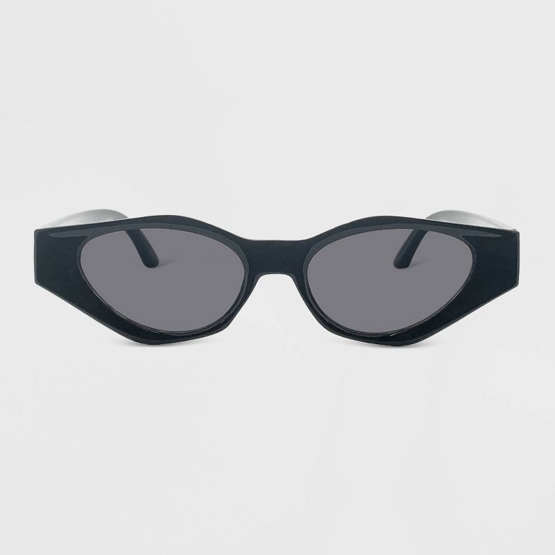 Women&#39;s Plastic Oval Sunglasses - Wild Fable&#8482; Black, 1 of 3