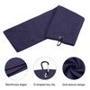 Unique Bargains Super Absorbent Waffle Pattern Tri-Fold Microfiber Golf Towels with D Clips - 4 of 4