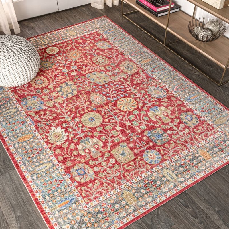 India Flower and Vine Area Rug - JONATHAN Y, 3 of 11