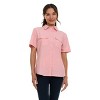 Canada Weather Gear Women's Short Sleeve 4-Pocket Button-Up Shirt – Lightweight Utility Collared Top with Chest, Side Seam Pockets - 3 of 4