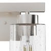 Hunter Fans 13" Hartland Wall Light Brushed Nickel Finish - 2 Bulb Dimmable Vanity Fixture for Rustic Modern Spaces - 2 of 4