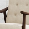 Modern Accent Armchair, Upholstered Modern Chairs With High Back, Mid-Century Comfy Lounge Arm Chair With Wood Frame & Soft Cushion For Bedroom - 3 of 4