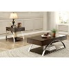 NicBex Modern Unique Coffee Table with Storage Shelf,Espresso Wood Finish & Chrome Metal Finish,Living Room Furniture - 2 of 4