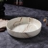 Lorren Home Trends Stoneware Serving Bowl, 12 Inch Shiny Marble Pattern, Brown and White Swirl, 96 Oz Capacity, Dishwasher and Microwave Safe - 4 of 4
