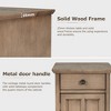 Vintage End Table with USB Ports and 1 Drawer with Cup Holders, Sofa Side Table Bedside Nightstand Narrow Table for Living Room Bedroom - 3 of 4