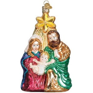 Old World Christmas Blown Glass Ornament for Christmas Tree, Holy Family with Star - 1 of 4