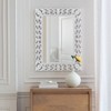 Brewster 24" Calie White Mirror: Farmhouse Style, MDF Frame, No Assembly, Wall Mounted Rectangle Decor - 3 of 4