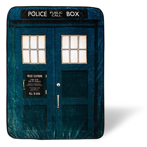 Repeat Tardis Fleece Blanket Throw Dr Who New & Official BBC With Tag 