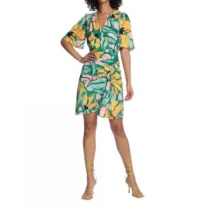 Women's Floral Printed Flutter Sleeve Dress - Maggy London - 1 of 3