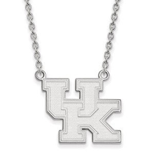 Black Bow Jewelry 10k White Gold Kentucky Wildcats NCAA Necklace 18 Inch - 1 of 4