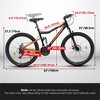 VASIP 26 Inch Mountain Bike, 21 Speed with High-Carbon Steel Frame Bike, Dual Disc Brake Mountain Bicycle for Men Womens Adult - 3 of 4