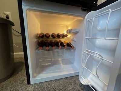 MicroFridge 31MF4R 3.1 cu. ft. Compact Refrigerator with 1 Wire Shelf, 2  Door Bins, Crisper Drawer, CanStor Can Dispenser, 0-Degree Freezer, ENERGY  STAR and 1 Freezer Door Bin: Black