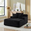 TiramisuBest Single Velvet Lounge Chair, No-Assembly Fluffy Modern Design for Indoor Living Room & Bedroom - Black - 2 of 4