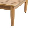Magnolia Patio Acacia Wood Coffee Table - Teak - Christopher Knight Home: Water-Resistant, Tapered Legs - 3 of 4