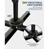 10FT Offset Patio Umbrella, 360° Rotating Round Canopy with Locking Handle, Heavy Duty Aluminum Frame & Cross Base for Balcony/Garden - 4 of 4