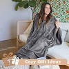 Tirrinia Women Wearable Blanket Cape Plush Fleece Throw Wrap Cover Indoors or Outdoors , 55x80 Inches - 4 of 4