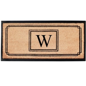A1HC Natural Coir Monogrammed Heavy Duty Entrance Door Mat 24X48, Anti-Shed Treated Durable Doormat - 1 of 4