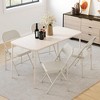 4-Pack Folding Chairs, 350lb Capacity Metal Frame, Portable Black Foldable Chairs for Indoor/Outdoor, Dining/Living Room & Office - 2 of 4