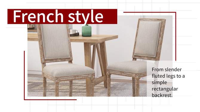 2pk Regina French Country Wood Upholstered Dining Chairs  - Christopher Knight Home, 2 of 13, play video