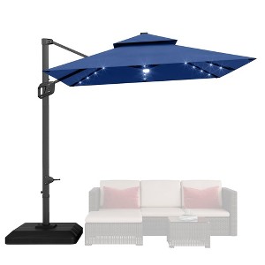 Cantilever Patio Umbrella 10x10ft Large Rectangle Umbrella Outdoor Market Umbrellas 360 Rotation Offset Hanging Outdoor Shade - 1 of 4