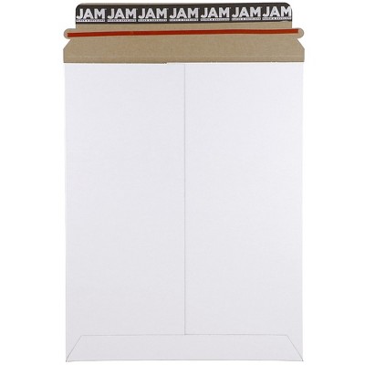 JAM Paper Stay-Flat Photo Mailer 9.75" x 12.25" White 5PSWB