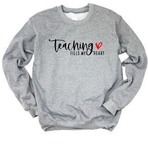 Simply Sage Market Women's Graphic Sweatshirt Teaching Fills My Heart - 1 of 4